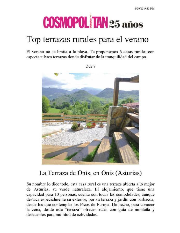 فيلا La Terraza De Onis Bobia de Arriba المظهر الخارجي الصورة